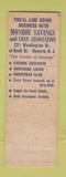 Matchbook Cover - Monroe Savings and Loan Newark NJ