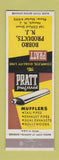 Matchbook Cover - Pratt Mufflers Bobro Newark NJ