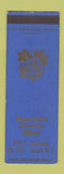 Matchbook Cover - Patrick's Flower Shop Salem NJ SAMPLE WEAR