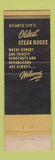 Matchbook Cover - Latz's Knife nad Fork Inn Atlantic City NJ Stork