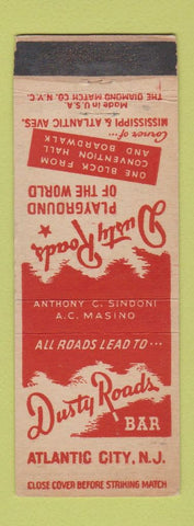 Matchbook Cover - Dusty Roads Bar Atlantic City NJ WORN