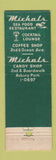 Matchbook Cover - Michals Asbury Park NJ WEAR