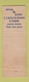 Matchbook Cover - Safety Goggles DuPont Parlin NJ