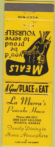 Matchbook Cover - La Murra's Pancake House Wichita KS