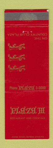 Matchbook Cover - Plaza III Kansas City MO restaurant WEAR