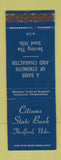 Matchbook Cover - Citizens State Bank Thedford NE WEAR