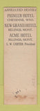 Matchbook Cover - Hotel Carter Hastings NE