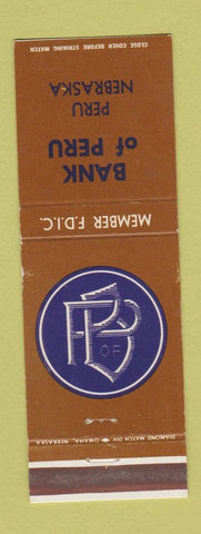 Matchbook Cover - Bank of Peru NE