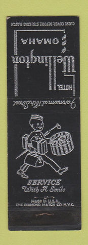 Matchbook Cover - Hotel Wellington Omaha NE bellhop