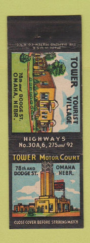 Matchbook Cover - Tower Motor Court Omaha NE