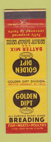Matchbook Cover - Golden Dipt Breading St Louis MO