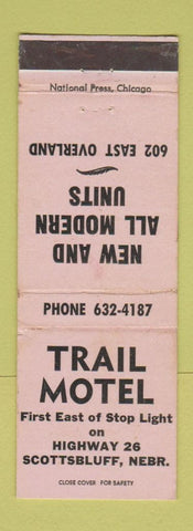 Matchbook Cover - Trail Motel Scottsbluff NE WEAR