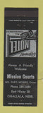 Matchbook Cover - Mission Courts Motel Ogallala NE WEAR