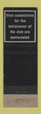 Matchbook Cover - Omaha Athletic Club NE