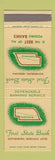 Matchbook Cover - First State Bank Gothenburg NE