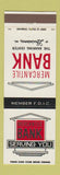 Matchbook Cover - Merchant Bank of Louisiana MO