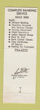 Matchbook Cover - Merchant Bank of Louisiana MO
