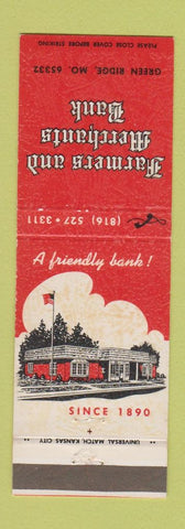 Matchbook Cover - Farmers and Merchants Bank Green Ridge MO