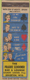 Matchbook Cover - Prairie Schooner Bar Edgerton WY WORN