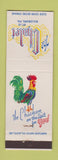 Matchbook Cover - The Chalet Dillsburg PA rooster