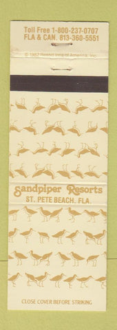 Matchbook Cover - Sandpiper Resorts St Petersburg Beach FL