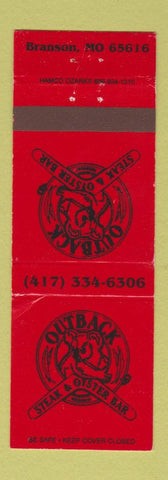 Matchbook Cover - Outback Steak and Oyster Bar Branson MO Koala WEAR