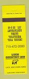 Matchbook Cover - Luck Country Inn Lusk WI