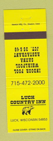 Matchbook Cover - Luck Country Inn Lusk WI