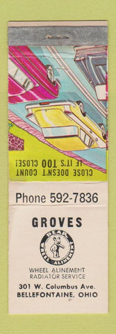 Matchbook Cover - Grove Bear Alignment Bellefontaine OH