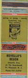 Matchbook Cover - Novello's Beach Point Pleasant NJ