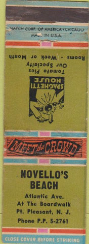 Matchbook Cover - Novello's Beach Point Pleasant NJ