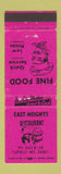 Matchbook Cover - East Heights Restaurant Tupelo MS WEAR