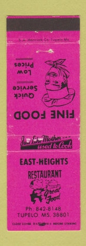 Matchbook Cover - East Heights Restaurant Tupelo MS WEAR