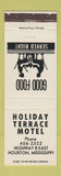 Matchbook Cover - Holiday Terrace Motel Houston MS WEAR