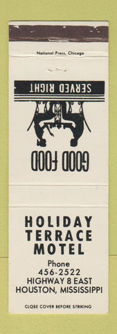Matchbook Cover - Holiday Terrace Motel Houston MS WEAR