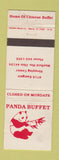 Matchbook Cover - Panda Buffet bear Chinese Mayfield Heights OH WEAR