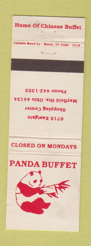 Matchbook Cover - Panda Buffet bear Chinese Mayfield Heights OH WEAR