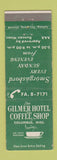 Matchbook Cover - Gilmer Hotel Coffee Shop Columbus MS
