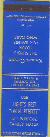 Matchbook Cover - Kansas Cream Grain Milling Flour Liberal KS