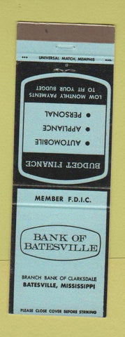Matchbook Cover - Bank of Batesville MS