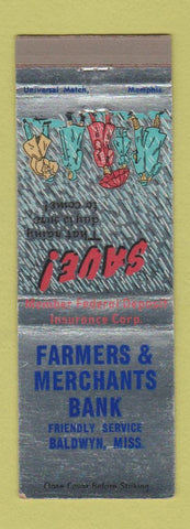 Matchbook Cover - Farmers and Merchants Bank Baldwyn MS