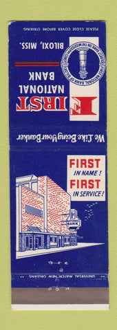Matchbook Cover - First National Bank Biloxi MS