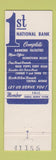 Matchbook Cover - First National Bank Biloxi MS