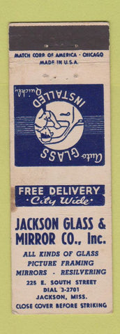 Matchbook Cover - Jackson Glass and Mirror Jackson MS WEAR