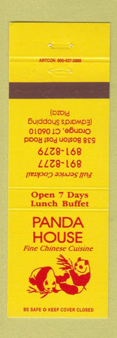 Matchbook Cover - Panda House Chinese bear Orange CT
