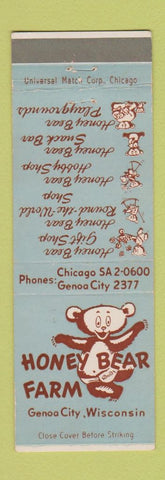 Matchbook Cover - Honey Bear Farm Genoa City WI