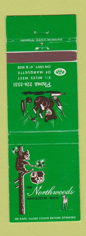 Matchbook Cover - Northwoods Marquette MI bear
