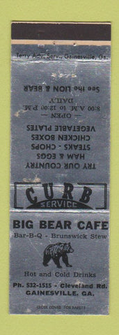 Matchbook Cover - Big Bear Cafe Gainesville GA WEAR