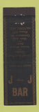 Matchbook Cover - J&J Bar Natchez MS WEAR