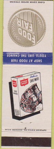 Matchbook Cover - Food Fair Groceries Cake Mixes